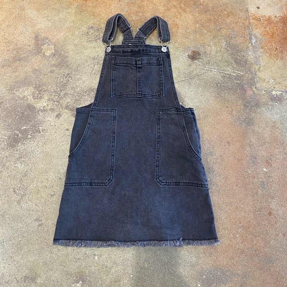 art class girls black overall dress size M